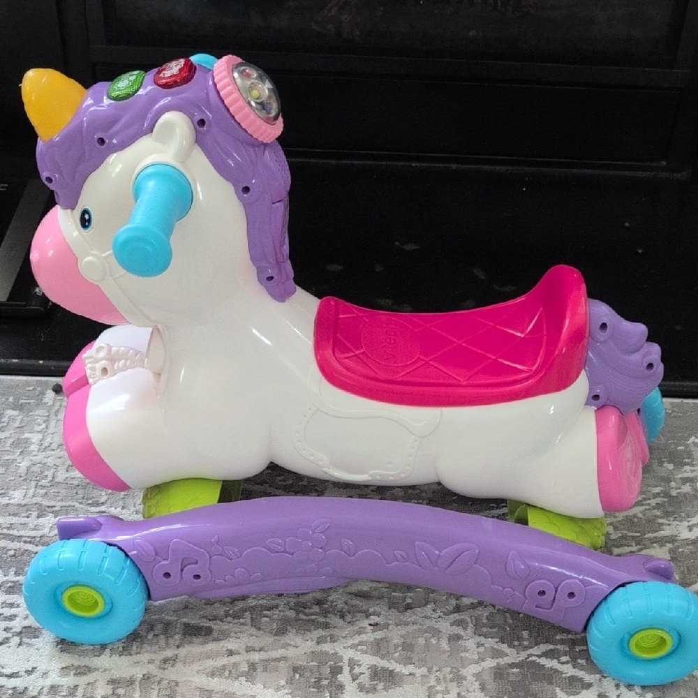 Colorful Unicorn Ride-On Toy